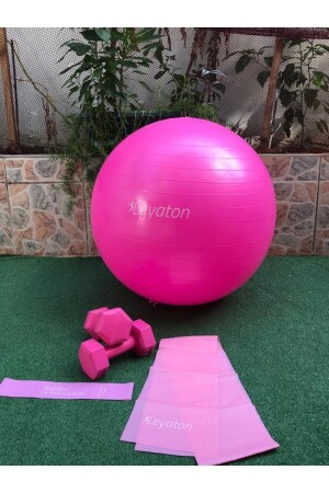 Pilates-Ball 75 cm 1 kg x 2 Hantel Pilates-Band Loop-Band-Pumpe TYC00549521946 - 1