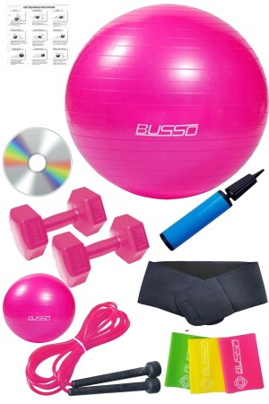 Pilates-Ball-Set, 3-teilig, Pilates-Band, elastisch, Hantel, Schwitzen, Taille, Korsett, Gürtel, Platten, Ausrüstung - 1