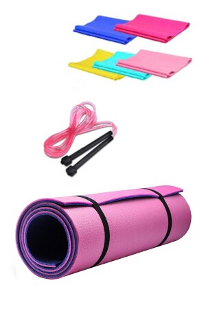 Pilates-Campingmatte mit Tragegurt, PVC-Springseil-Bandplatten, Übungs-Widerstandsband TAYZONKMBN013 - 1