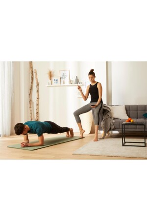 Pilates Matı - M Boy - 15 mm - Haki - Confort 500 - 6