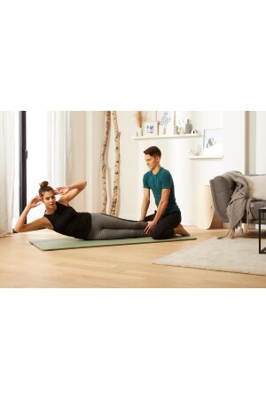 Pilates Matı - M Boy - 15 mm - Haki - Confort 500 - 7