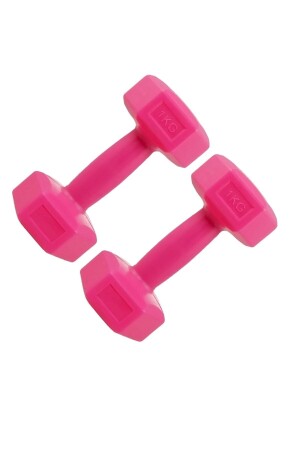 Pilates-Matte aus Gummi, 2 x 1 kg, Hantel-Springseil, achteckiger Reifen und Aerobic-Band-Set - 4