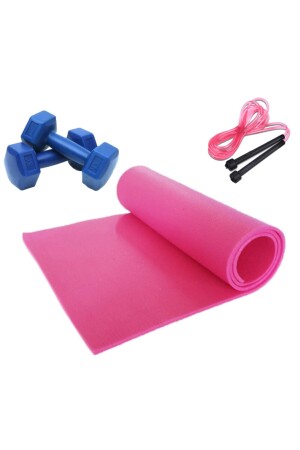 Pilates-Set, 1 kg, Hantel, Pilates-Matte, Springseil-Set, Yoga-Set - 1