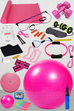 Pilates-Set, All-Inclusive-Platten-Set, Ballmatte, Kreis, Hantel, Gewicht, Studio, Widerstandsband - 1