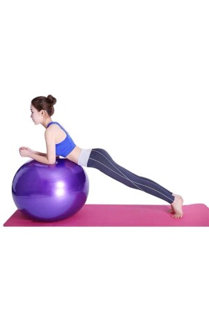 Pilates Topu 65 Cm Mor-top Şişirme Pompası - 1