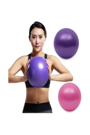 Pilates Topu-Jimnastik Yoga Egzersiz Plates Topu (20 CM-MOR) - 6