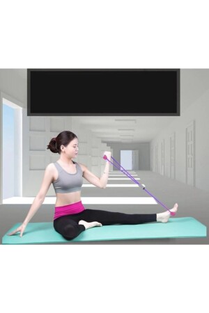 Pilates Yoga Egzersiz Direnç Lastiği Vücut Şekillendirici Spor Aleti Egzersiz Aleti 1 Adet - 5