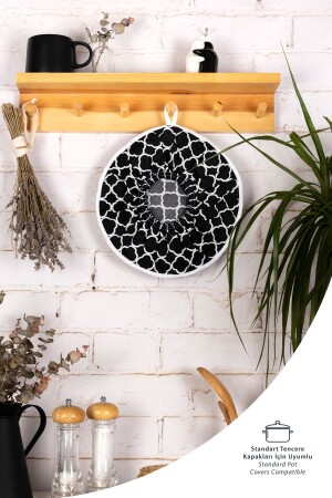 Pilav Demleme Örtüsü - Tencereler Için Lastikli Standart Ölçü Demlematik & Siyah Halka - Morlay