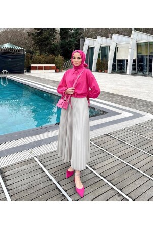 Pilise Etek Deri Saten Görünümlü - Sedakobal