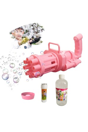 Pilli Baloncuk Oyuncak Köpük Makinesi Tabancası Bubble Machine - 50 ml 500 ml Baloncuk Likiti bambapawkopukpembe - 2