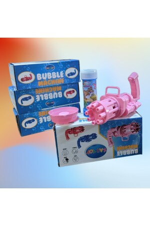 Pilli Köpüklü Oyuncak Baloncuk Köpük Makinesi Tabancası Bubble Machine 50 ml Baloncuk Likiti 2483 - 3