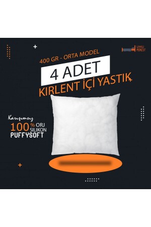 Pillow Inside Wurfkissen – mittelgroßes Kissenmodell – 4 Stück TELA-İÇKIR+4YST - 1