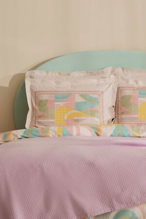 Pine Çift Kişilik Nevresim Pike Set Lila 200.22.01.0103 - Karaca Home