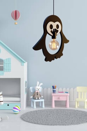 Pinguin Holz Kinder Baby Zimmer Kronleuchter dekorative Pendellampe Holz Luxus rustikale moderne dekorative Lampe UTMPNGEN11 - 3