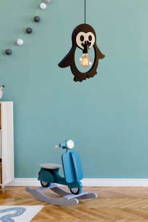 Pinguin Holz Kinder Baby Zimmer Kronleuchter dekorative Pendellampe Holz Luxus rustikale moderne dekorative Lampe UTMPNGEN11 - 4