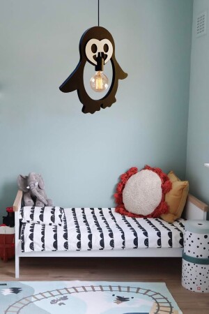 Pinguin Holz Kinder Baby Zimmer Kronleuchter dekorative Pendellampe Holz Luxus rustikale moderne dekorative Lampe UTMPNGEN11 - 6