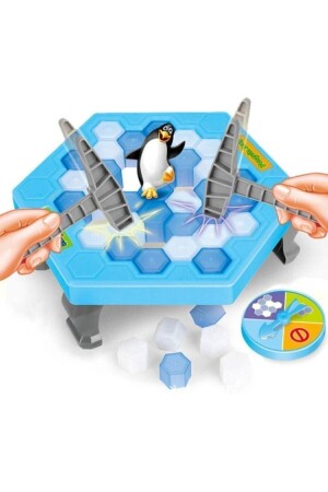 Pinguin lässt Eis fallen und bricht Eisfalle. Intelligenz- und Strategiespiel für Kinder - 2