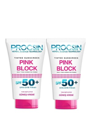 Pink Block Illuminating Spf50+ 2x50 ml Sonnenschutzmittel Pink Block Illuminating - 2