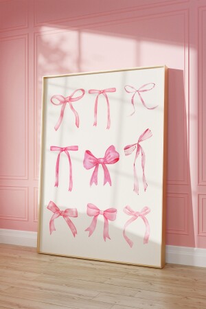 Pink Bows Coquette Ästhetisches Poster – Balletcore Ästhetisches Poster – Pinterest Ästhetisches Poster - 2