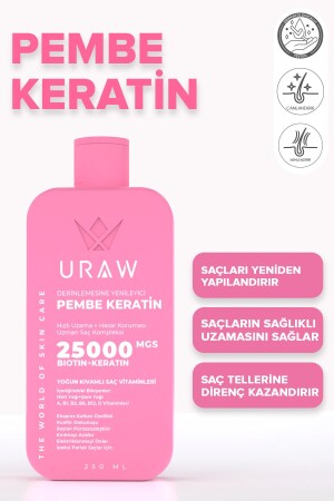 Pink Keratin (feuchtigkeitsspendende, reparierende und restrukturierende Haarpflegemaske) - 1