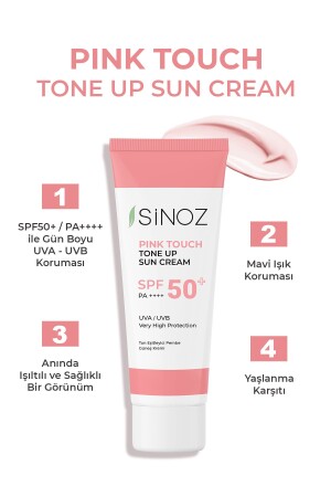 Pink Touch Spf 50 Cilt Aydınlatıcı Ton Eşitleyici Pembe Yüz Güneş Kremi 50 ml Tüm Ciltler Için - 5