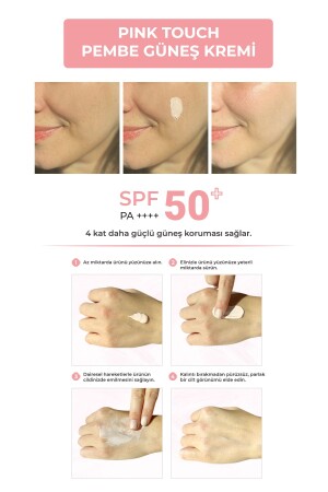 Pink Touch SPF 50 Skin Brightening Tone Equalizing Pink Face Sonnencreme 50 ml für alle Hauttypen - 3