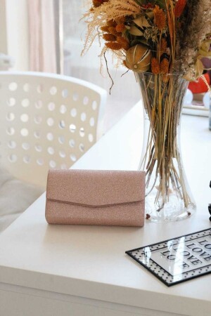 Pinkfarbene Glitzer-Mini-Box-Umhängetasche für Damen - 3