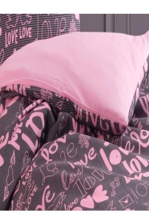 Pinklove Bettwäsche-Set für Einzelbett, doppelseitig (ohne Bettlaken), neu?loveçift889488 - 5