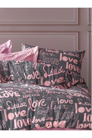 Pinklove Bettwäsche-Set für Einzelbett, doppelseitig (ohne Bettlaken), neu?loveçift889488 - 6