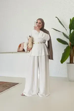 Pinterest Naturleinen-Set Naturbeige - Nuuwears