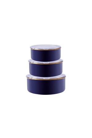 Piraye Emaye 3'lü Saklama Kabı Lacivert 153.03.08.2570 - Karaca