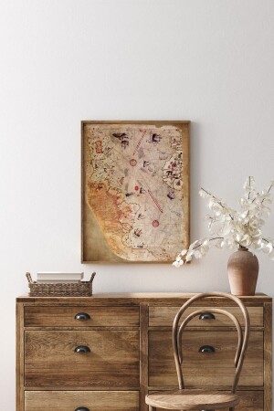 Piri Reis Dünya Haritası - Ahşap Çerçeve dstn0628 - epiqart