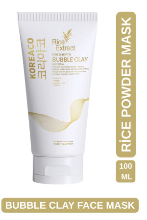 Pirinç Özlü Mucize Bubble Clay Yüz Maskesi | Beyazlatıcı Aydınlatıcı Köpüren Yüz Maskesi 100 ml - KOREACO