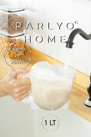 Reissieb, 1 Liter, weiß – Wasch-, Abtropf- und Messsieb - Parlyo Home