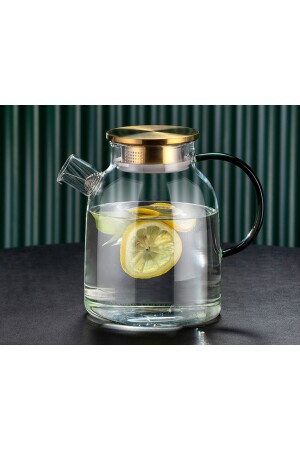 Pisa 1800 ml hitzebeständiges Kräutertee-Ei aus Glas mit Metalldeckel, Glaskanne 7377teapot - 4