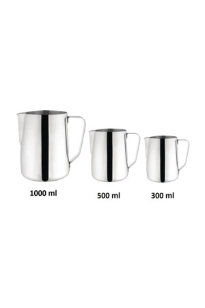 Pitcher Çelik Sürahi Kahve Potu Süt Potu Kahve Sürahisi 3'lü Set TYC00203099742 - 2
