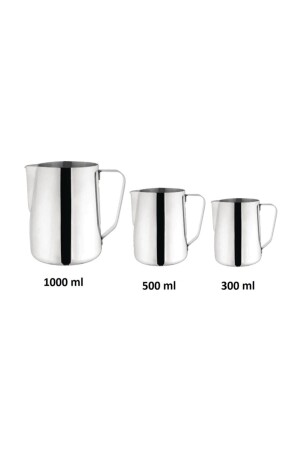 Pitcher Çelik Sürahi Kahve Potu Süt Potu Kahve Sürahisi 3'lü Set TYC00203099742 - 1