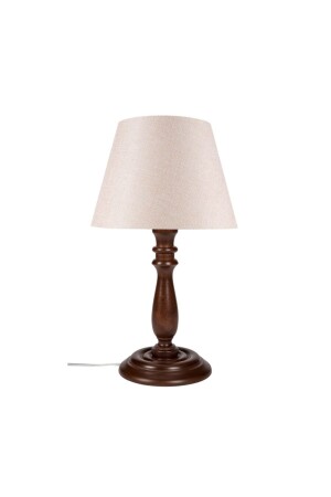 Pawn Lampenschirm Brauner Fuß/Sand Beige Hut MNG. 7355 - manogrup avize aydınlatma