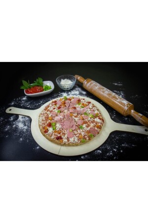 Pizza Lahmacun Küreği yuvarlakpizzatahtası - 2