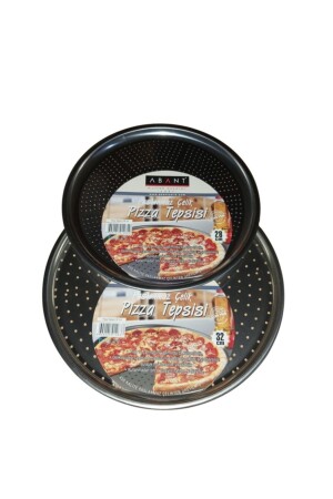 Pizzablech aus Stahl, 2-teiliges Pizzablech1 - 2