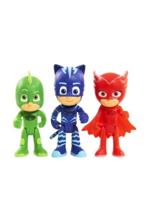 Pj Masks Pijamaskeliler Box-Set mit 3 Katzen-Kind – Eidechsen-Kind – Eulen-Mädchen - 1