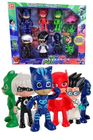 Pj Masks Pijamaskeliler Catboy Owlette Gekko 6-teiliges 10-teiliges Spielset retoys9172951 - 3