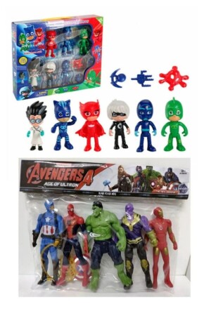 PjMasks Pijamaskeliler 10 Stück Figur + 5 Stück Avengers Spiderman Thanos Ironman Captain America Spielzeugset TYCCH7HDZN169591081679847 - 1