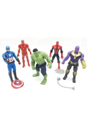 PjMasks Pijamaskeliler 10-teilige Figur + 5-teiliges Avengers Spiderman Thanos Ironmon Captain America Spielzeugset - 4