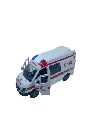 Plastik Kapıları Açılabilen Sürtmeli 12 cm Ambulans Polis Jandarma Ve İtfaiye Araç - 2