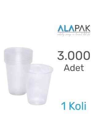 Plastik Pet Bardak Otomat Bardağı 180cc 3.000 Adet (1 KOLİ) Alapak.Brdk.Pet.3000 - 1