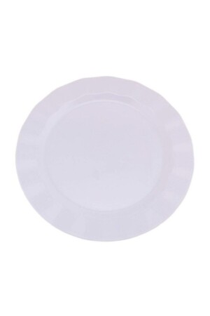 Plastik Tabak Sert Lüks 26cm (6 Adet) Renk Beyaz - Kristal