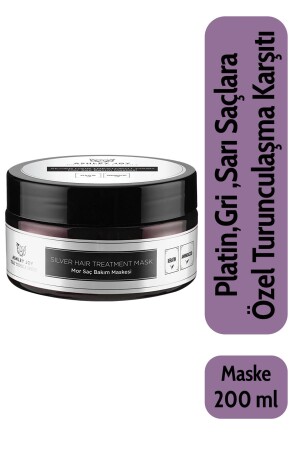 Platin- Sarı Saçlara Özel Turunculaşma Karşıtı Keratin Içeren Sülfatsız Mor Saç Bakım Maskesi 200 ml - 2