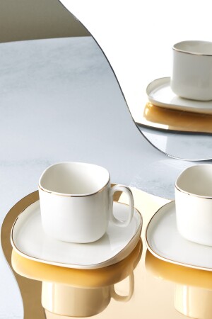 Plato Set mit 6 Kaffeetassen aus Porzellan, 90 ml, 153. 03. 06. 8327 - 3