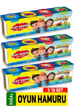 Play Dough Doğal Oyun Hamuru 4 Renk 3'lü Set 1344 Gr - 1